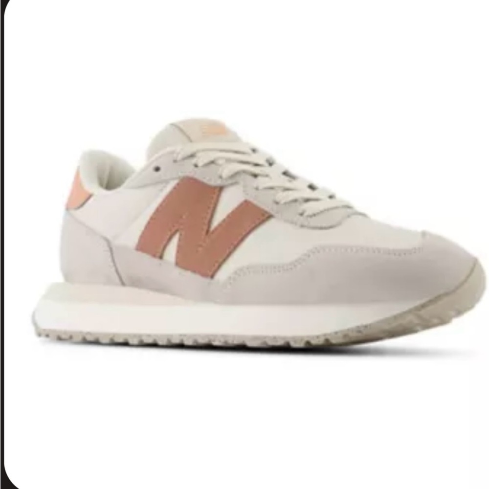 New Balance Cream and Pink Sneakers